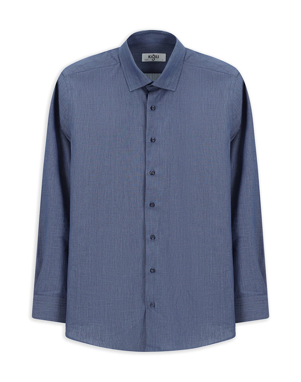 KIGILI LONG SLEEVE SHIRT KK2649C0AR001-680 Indigo φωτογραφία