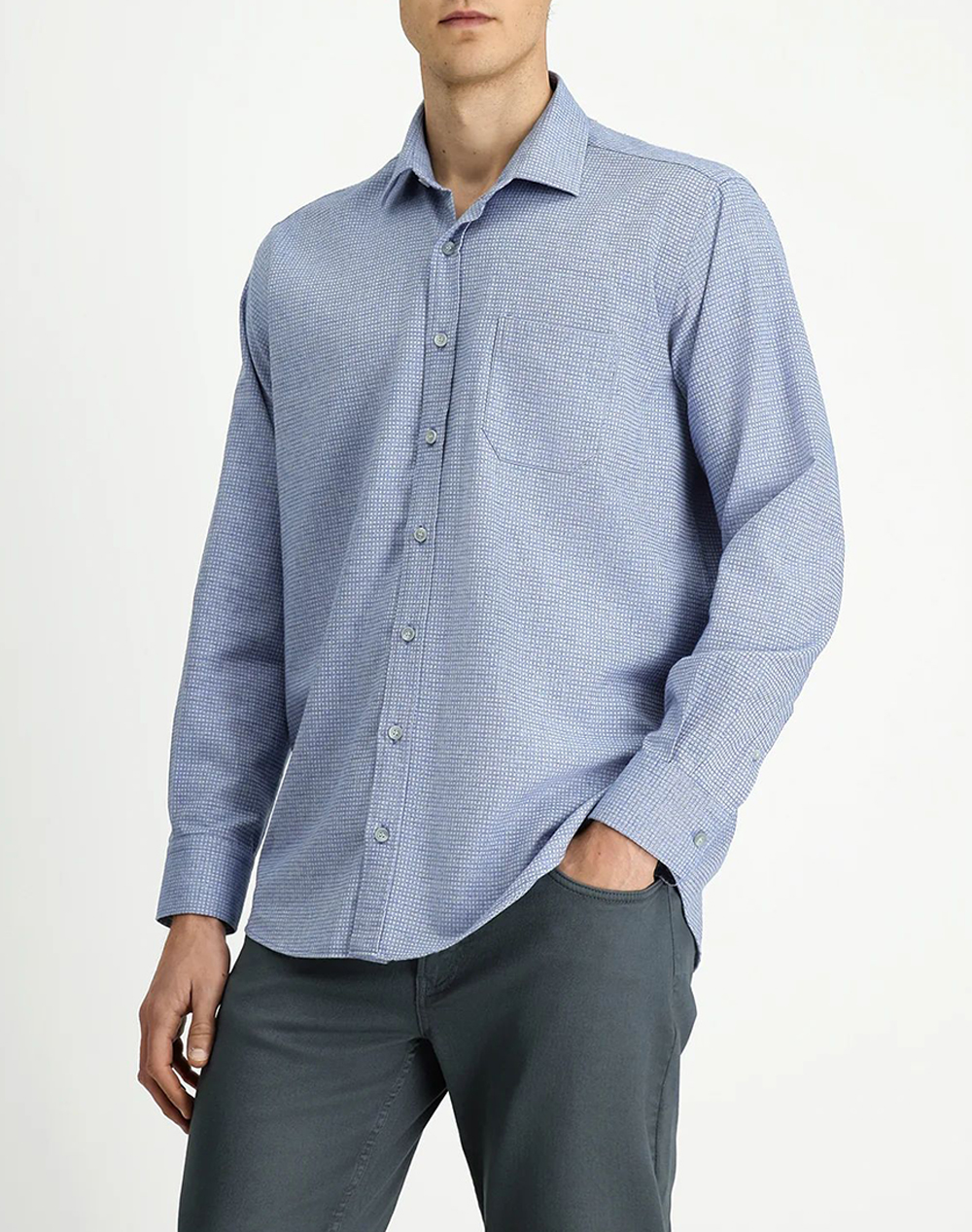 KIGILI LONG SLEEVE SHIRT KK264197AR001-690 LightBlue