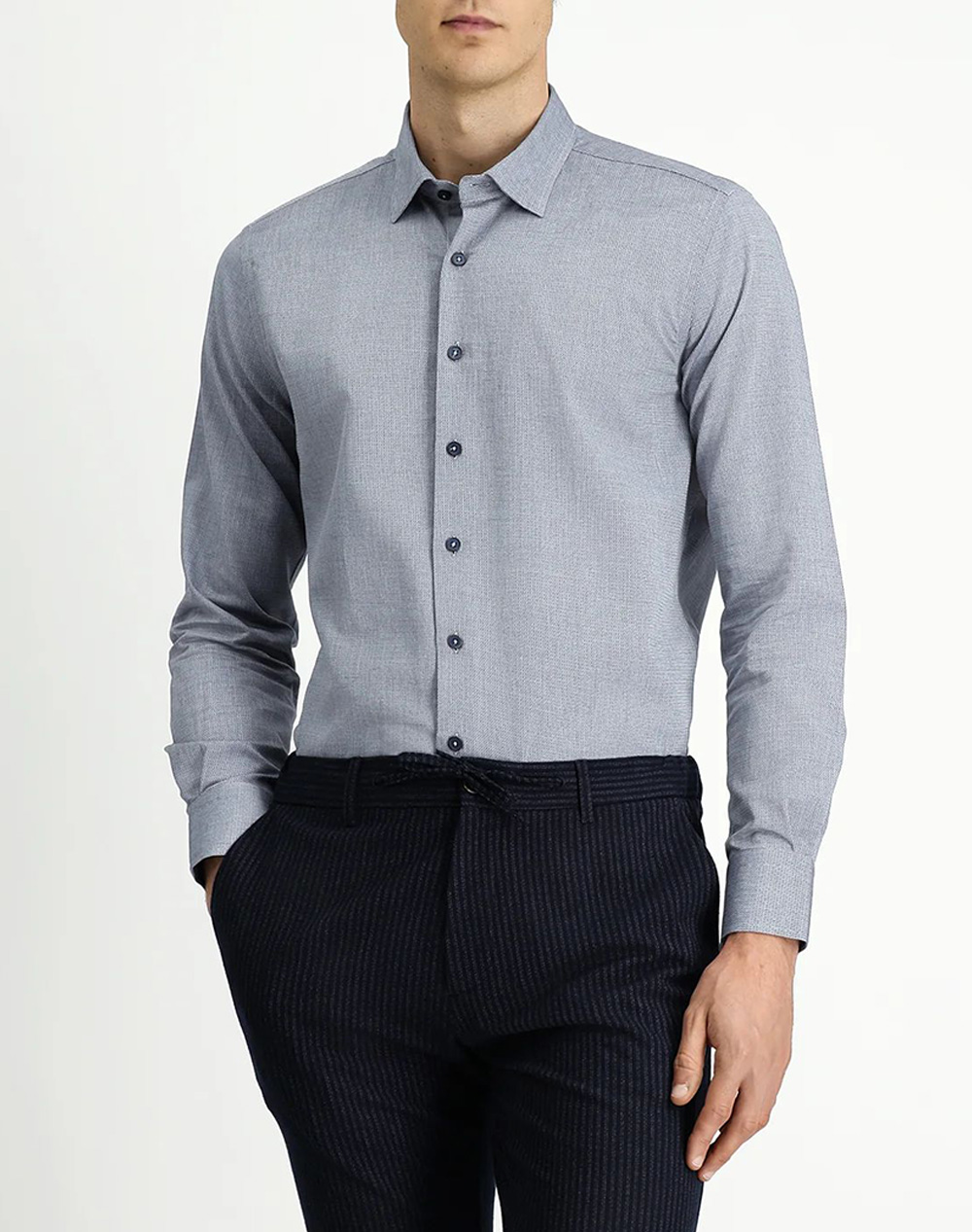 KIGILI LONG SLEEVE SHIRT KK26400000002-500 LightBlue