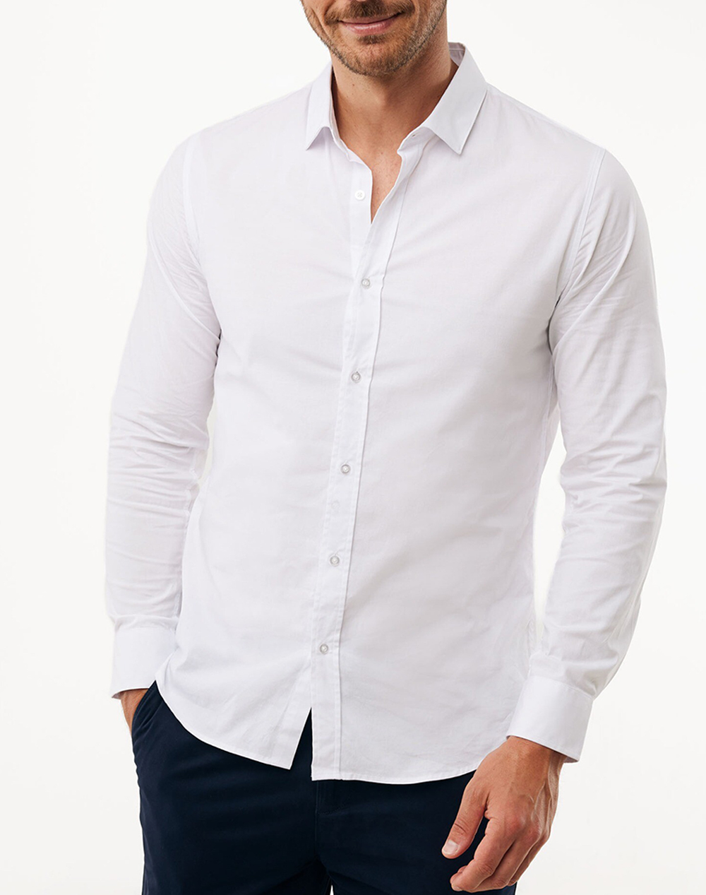 MEXX ANETO Easy iron shirt MF007201653M-110602 OffWhite