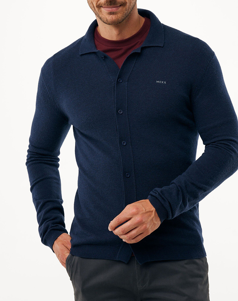 MEXX DENALI Wool cashmere blend cardigan MF006604753M-193923 NavyBlue