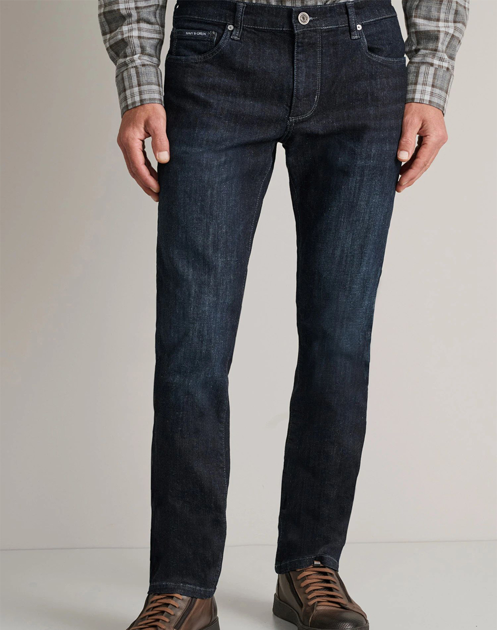 NAVY&GREEN ΠΑΝΤΕΛΟΝΙ ΝΤΕΝΙΜ LOW WAIST 24YI.218/8/LW-BLUE/BLACK DenimDarkBlue