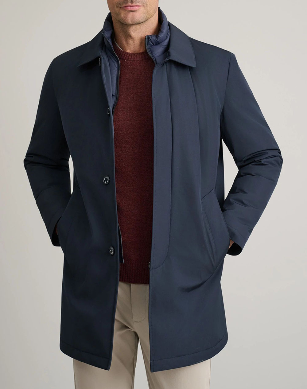 NAVY&GREEN ΤΖΑΚΕΤ ΜΕ ΑΠΟΣΠΩΜΕΝΟ ΓΙΛΕΚΟ 24HS.012.1-DK NAVY NavyBlue