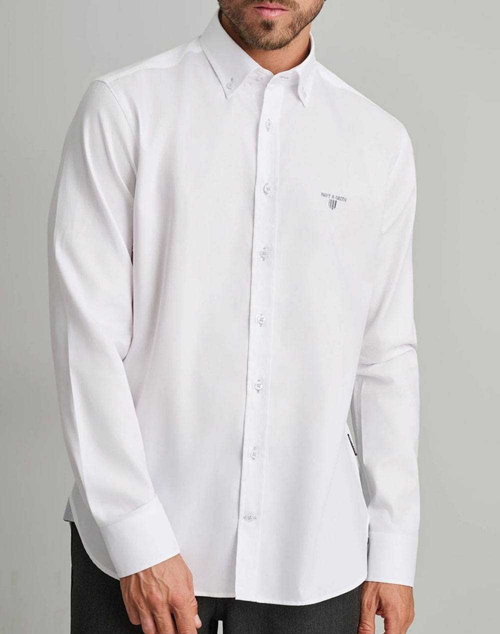 NAVY&GREEN ΠΟΥΚΑΜΙΣΟ 24NG.BX220/1B.2-CLEAR WHITE White