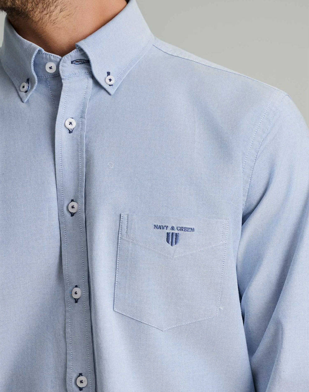 NAVY&GREEN ΠΟΥΚΑΜΙΣΟ 24NG.KR134/1B-SOFT BLUE LightBlue φωτογραφία