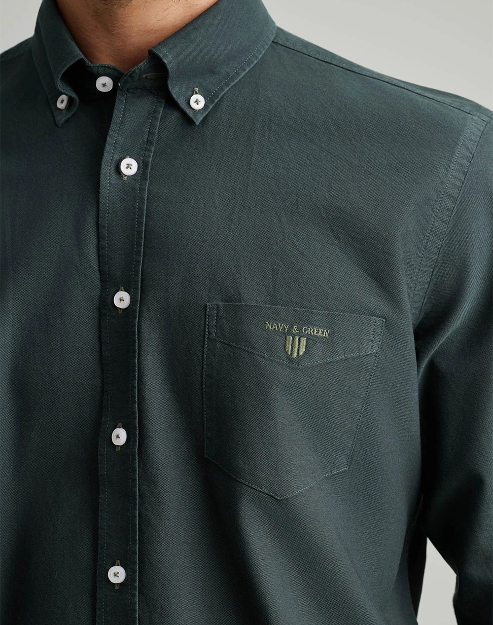NAVY&GREEN ΠΟΥΚΑΜΙΣΟ 24NG.KR130/1Β.1-HUNTER GREEN DarkGreen φωτογραφία