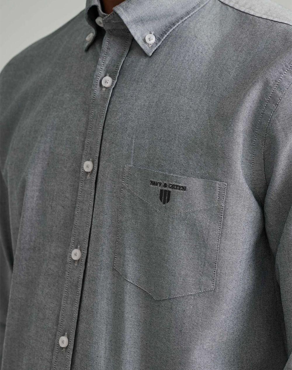 NAVY&GREEN ΠΟΥΚΑΜΙΣΟ 24NG.KR130/1Β.1-MD GREY Gray φωτογραφία