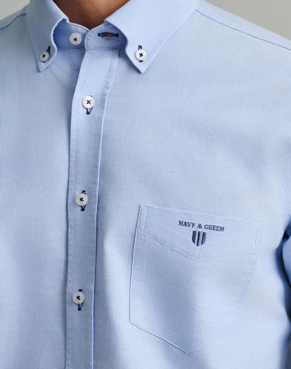 NAVY&GREEN ΠΟΥΚΑΜΙΣΟ 24NG.KR130/1Β.1-LIGHT BLUE LightBlue φωτογραφία