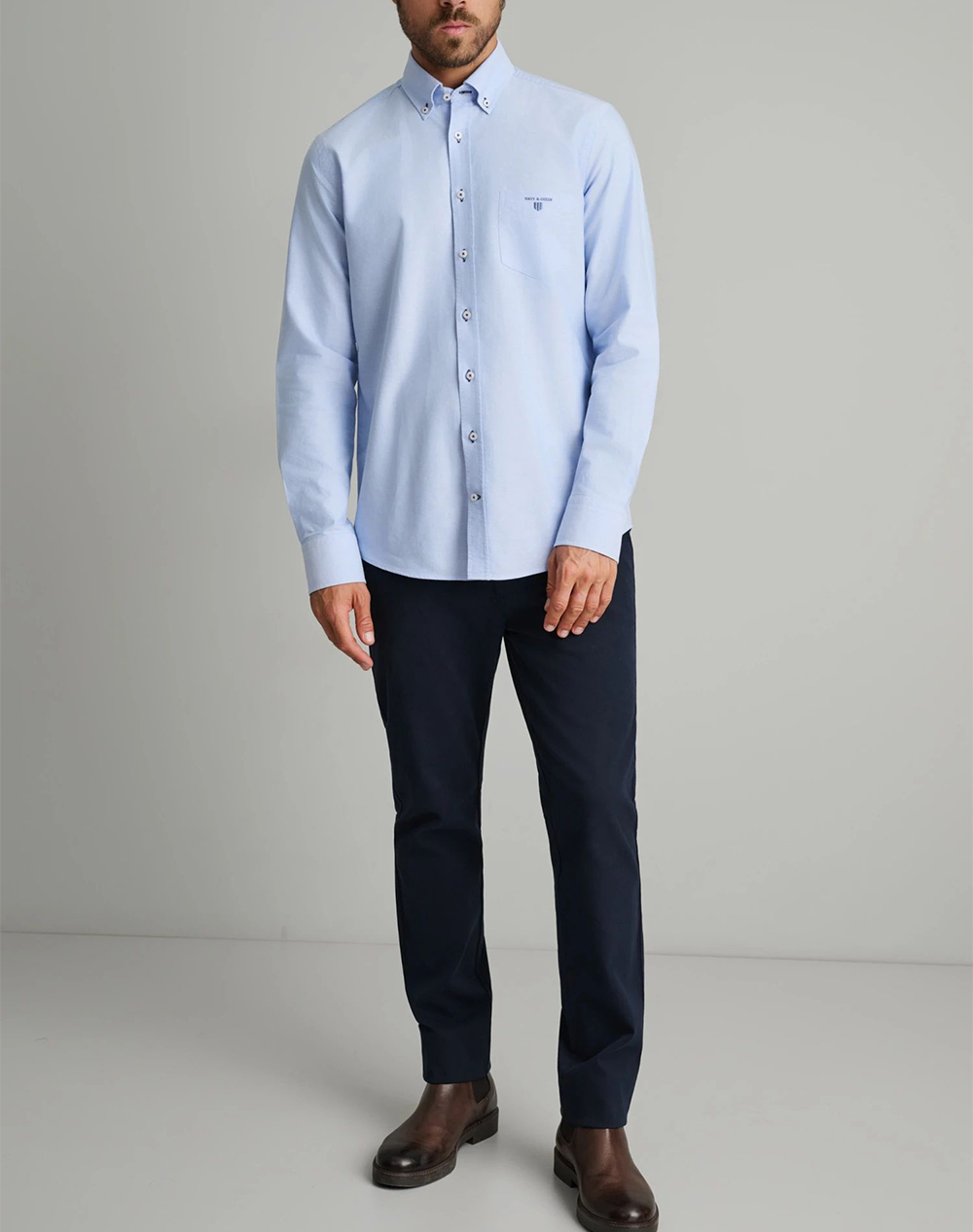 NAVY&GREEN ΠΟΥΚΑΜΙΣΟ 24NG.KR130/1Β.1-LIGHT BLUE LightBlue φωτογραφία