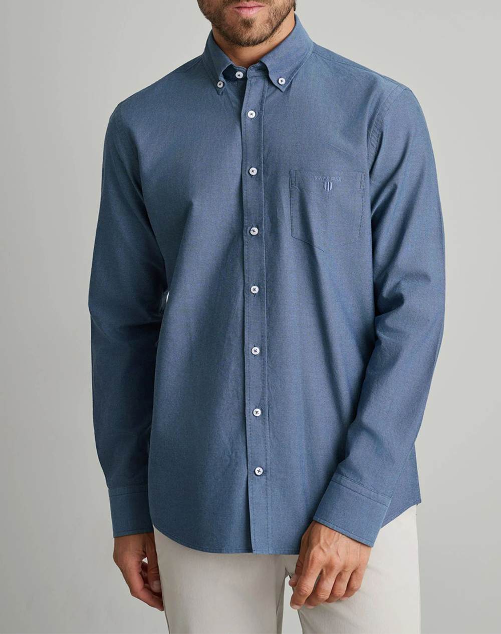 NAVY&GREEN ΠΟΥΚΑΜΙΣΟ 24NG.KR130/1Β.1-JEANS SteelBlue