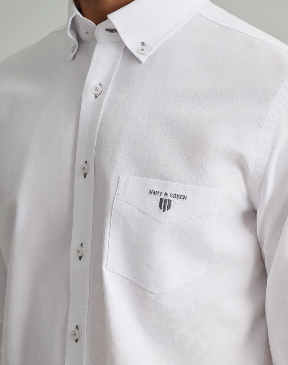 NAVY&GREEN ΠΟΥΚΑΜΙΣΟ 24NG.KR130/1Β.1-OPTIC WHITE White φωτογραφία