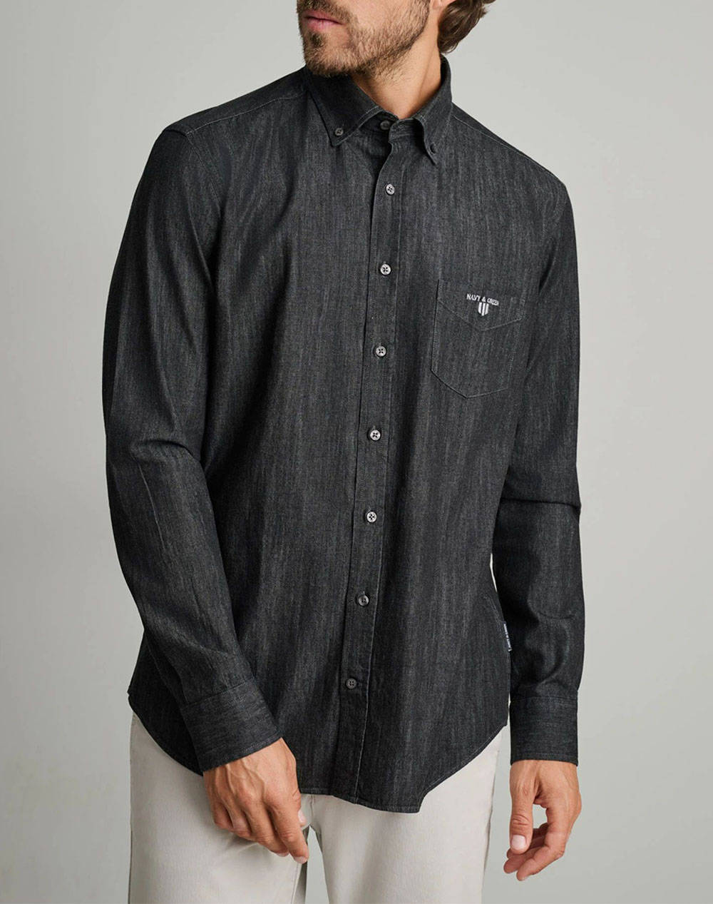 NAVY&GREEN ΠΟΥΚΑΜΙΣΟ 24NG.SD195/1B-DENIM BLACK Black