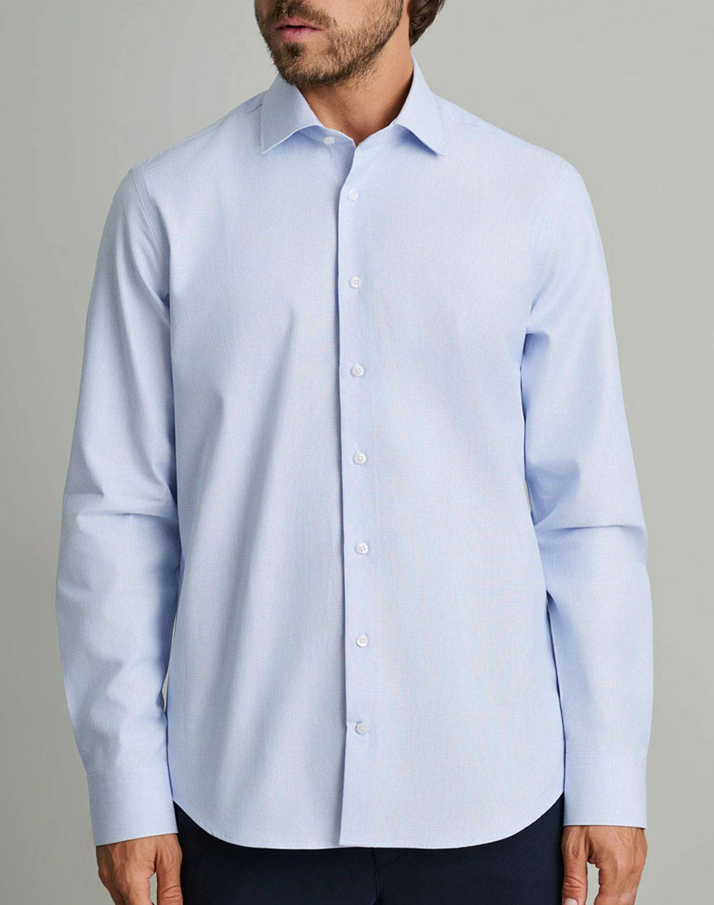 NAVY&GREEN ΠΟΥΚΑΜΙΣΟ 24NG.SD183/NGM-LIGHT BLUE/WHITE LightBlue