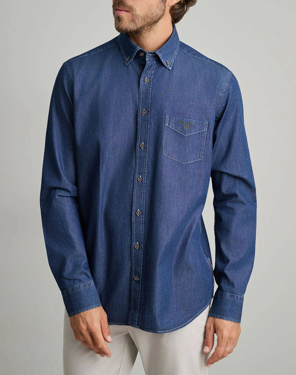 NAVY&GREEN ΠΟΥΚΑΜΙΣΟ 24NG.SD97/1B.3-DENIM BLUE DenimBlue