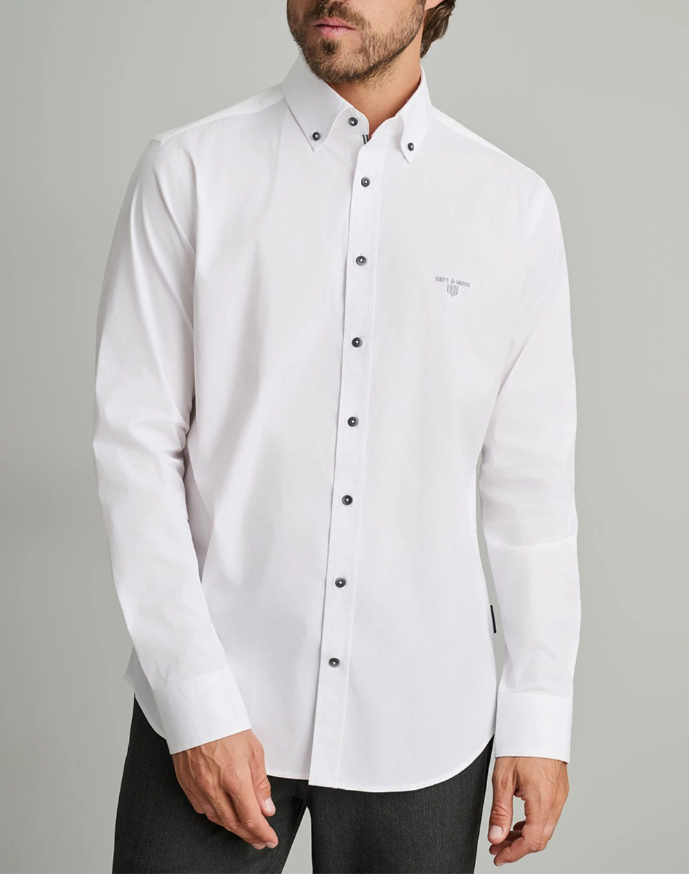 NAVY&GREEN ΠΟΥΚΑΜΙΣΟ 24NG.SD61/1B.7/1-BRIGHT WHITE White