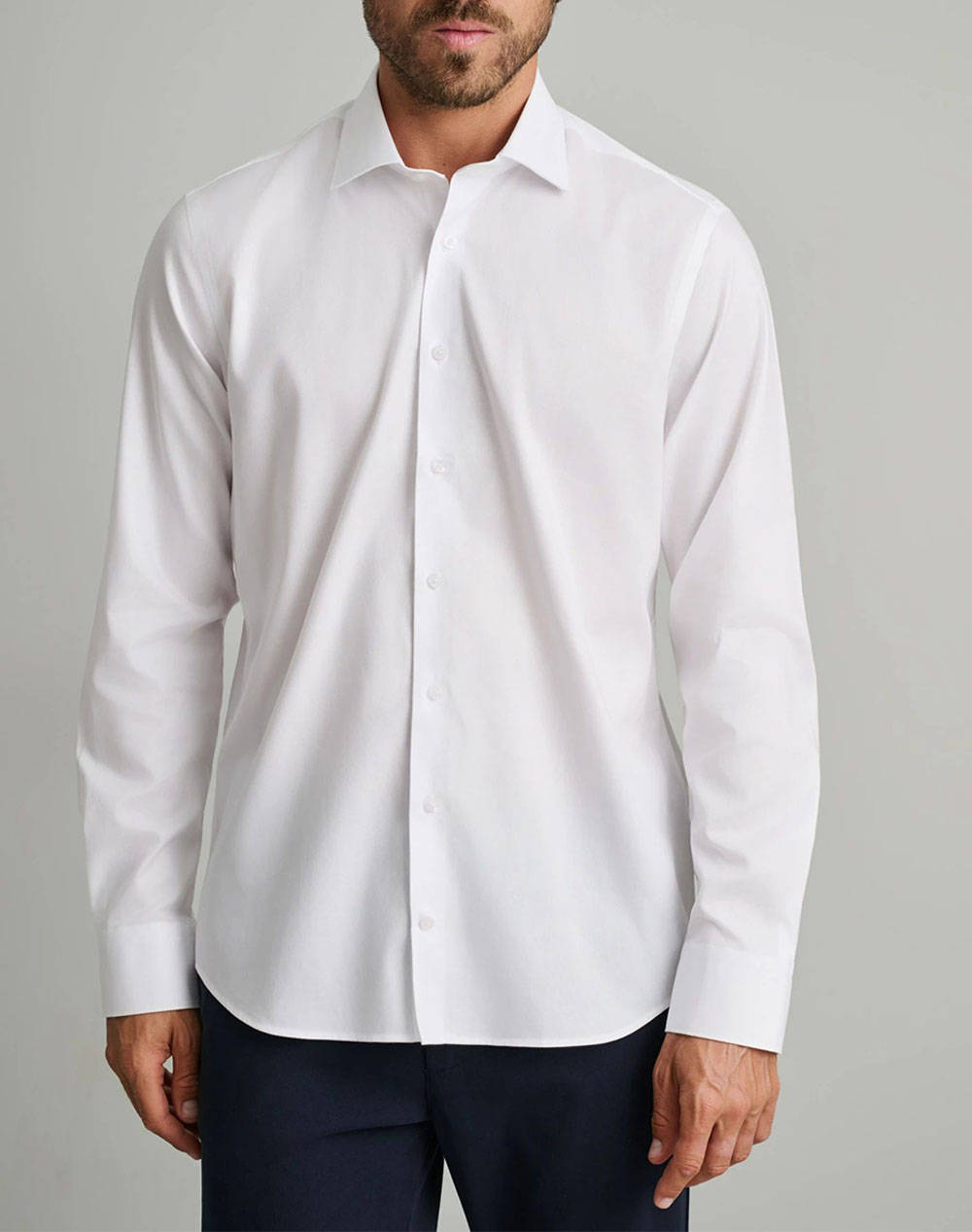 NAVY&GREEN ΠΟΥΚΑΜΙΣΟ-COMFORT FIT 24NG.BX215/NGM.1-ABSOLUTE WHITE White