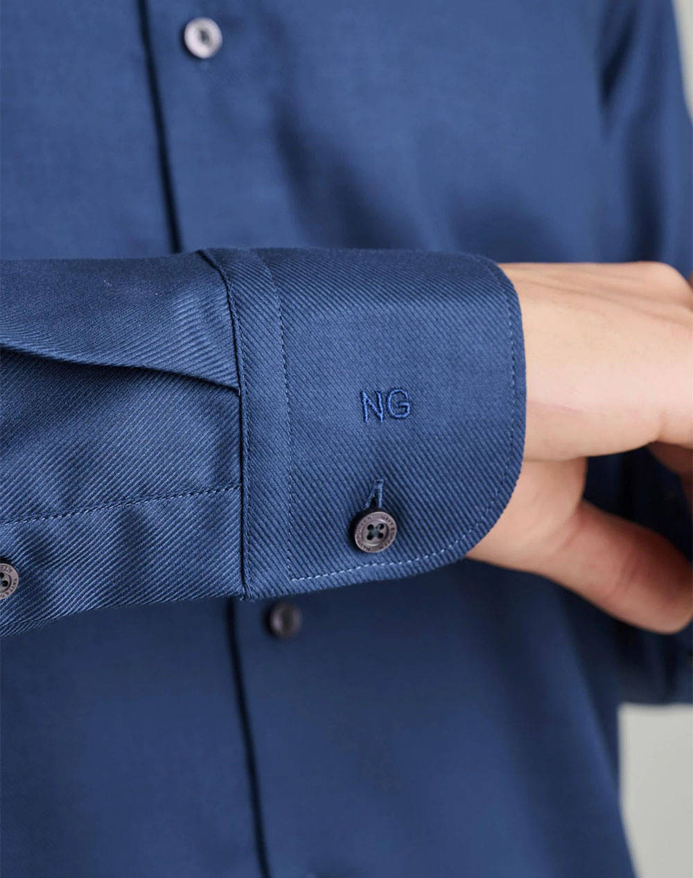 NAVY&GREEN ΠΟΥΚΑΜΙΣΟ-FORMAL 24NG.BX246/NGM-MORROCAN BLUE Blue φωτογραφία