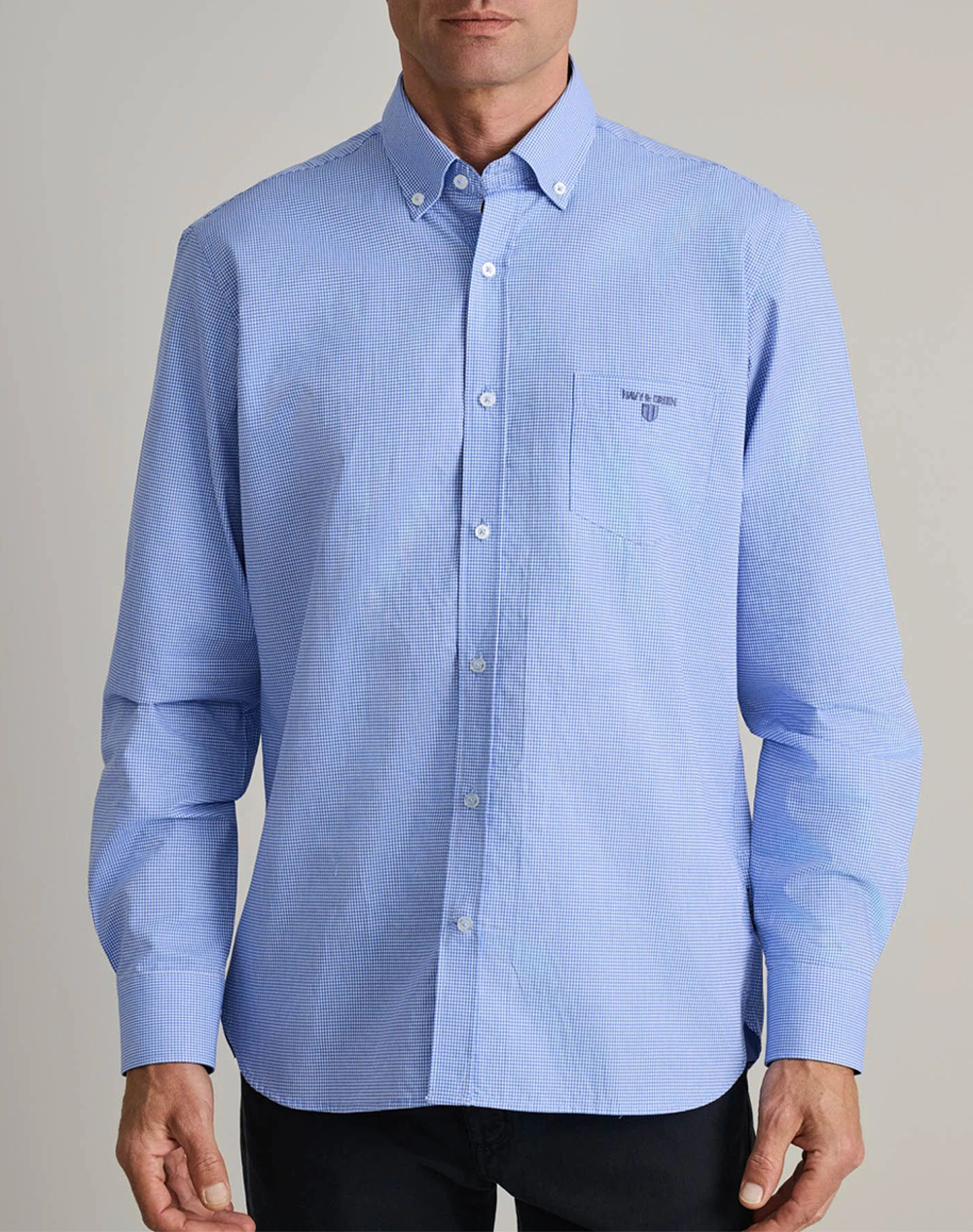 NAVY&GREEN ΠΟΥΚΑΜΙΣΟ COMFORT FIT 24NG.BX128/1B.4/C-RAF/WHITE D Blue