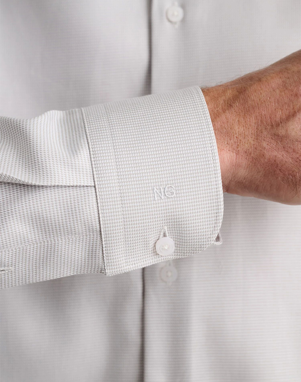 NAVY&GREEN ΠΟΥΚΑΜΙΣΟ COMFORT FIT 24NG.EK012/NGM.1-LT BEIGE/WHITE Ecru φωτογραφία