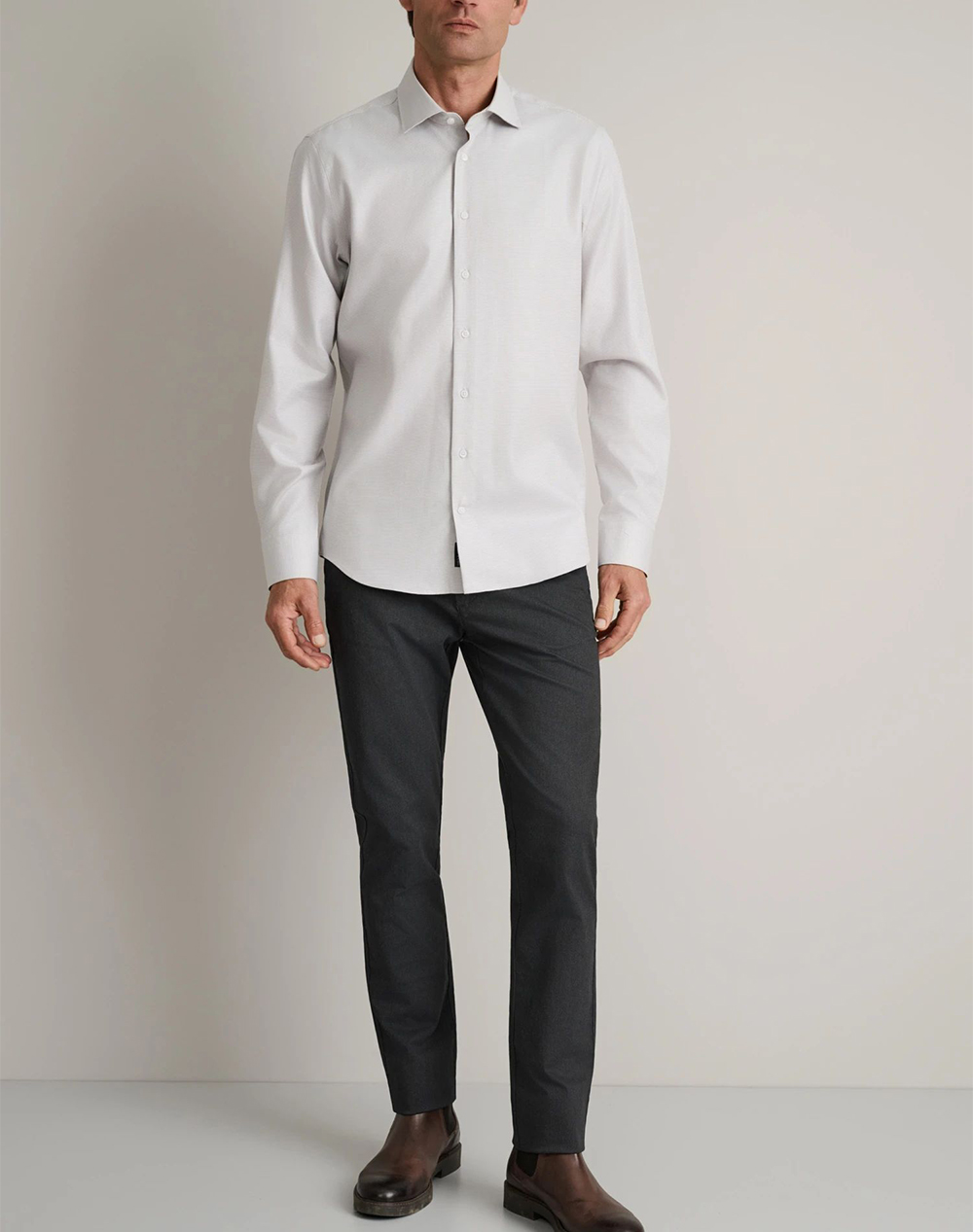 NAVY&GREEN ΠΟΥΚΑΜΙΣΟ COMFORT FIT 24NG.EK012/NGM.1-LT BEIGE/WHITE Ecru φωτογραφία