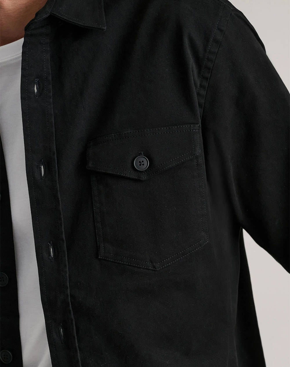 NAVY&GREEN ΠΟΥΚΑΜΙΣΟ COMFORT FIT, OVERSHIRT 24NG.TS03/OS-BLACK Black φωτογραφία