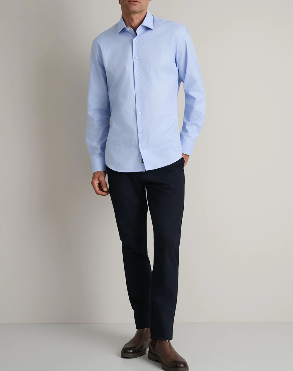 NAVY&GREEN ΠΟΥΚΑΜΙΣΟ COMFORT FIT 24NG.B386/NGM-DEEP SKY BLUE SkyBlue φωτογραφία