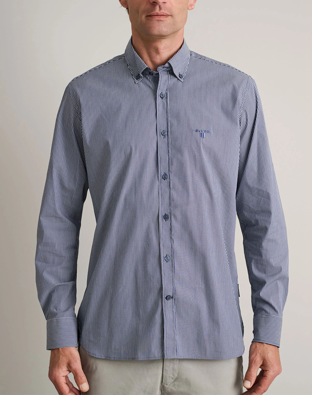 NAVY&GREEN ΠΟΥΚΑΜΙΣΟ COMFORT FIT 24NG.CA260/1B-DARK BLUE/WHITE Blue