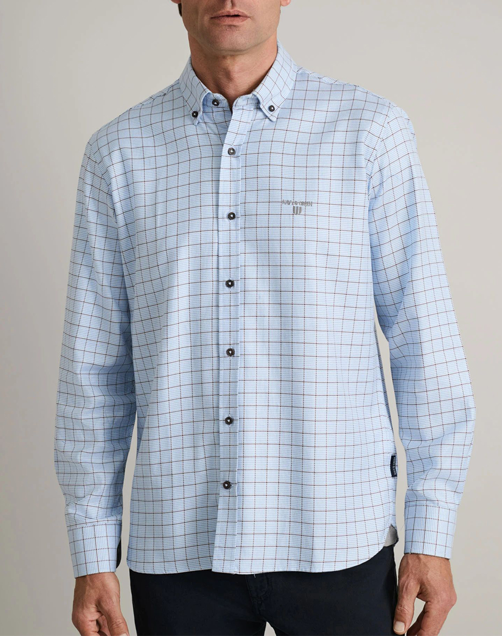 NAVY&GREEN ΠΟΥΚΑΜΙΣΟ COMFORT FIT 24NG.EK048/1B-LIGHT BLUE/BLUE LightBlue