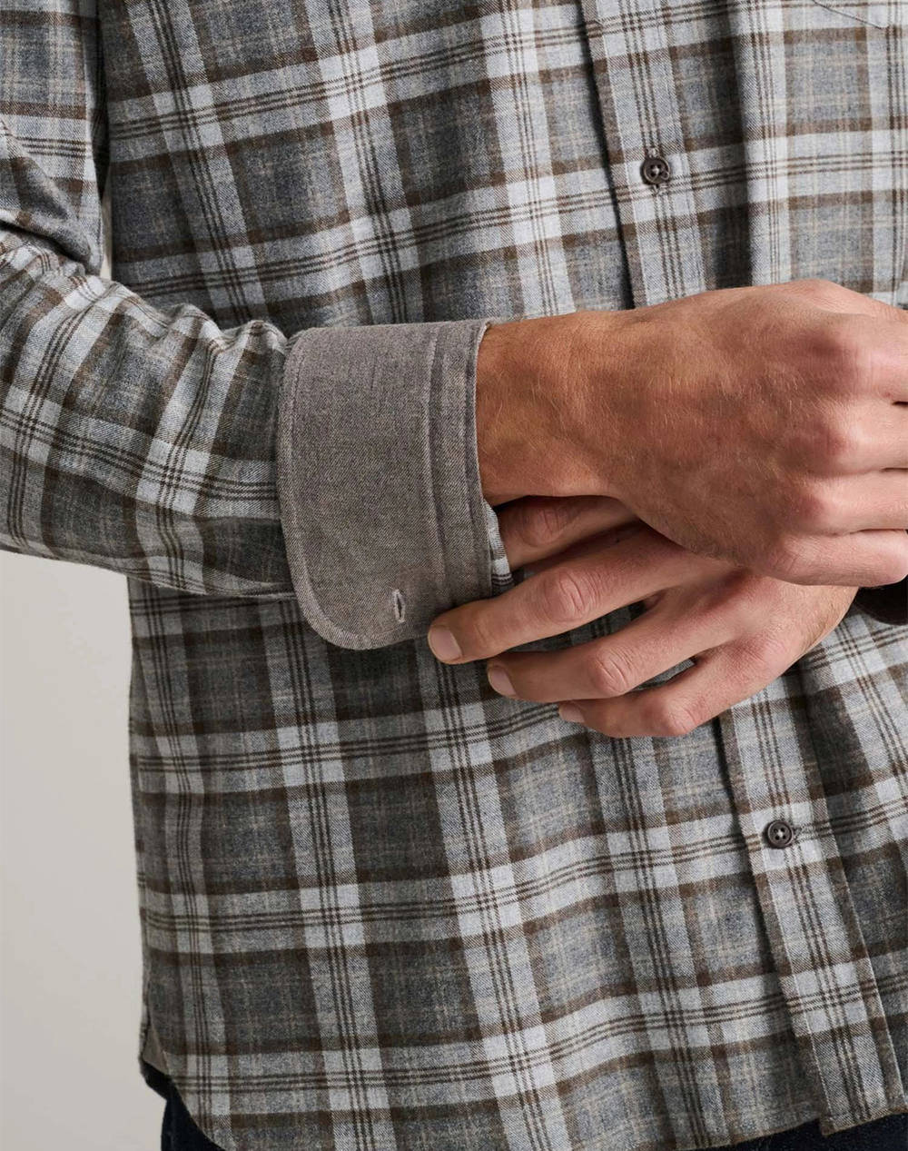 NAVY&GREEN ΠΟΥΚΑΜΙΣΟ COMFORT FIT 24NG.CA266/1B-GREY/LT GREY/BLUE LightGray φωτογραφία