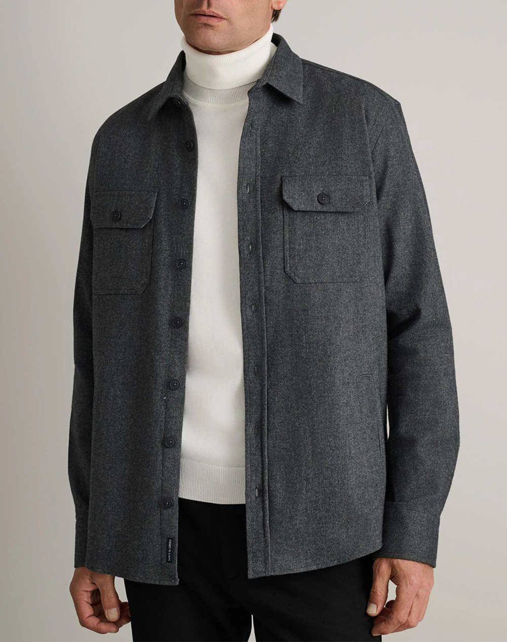 NAVY&GREEN ΠΟΥΚΑΜΙΣΟ COMFORT FIT, OVERSHIRT 24NG.SD202/OS-ANTHRACITE DarkSlateGrey
