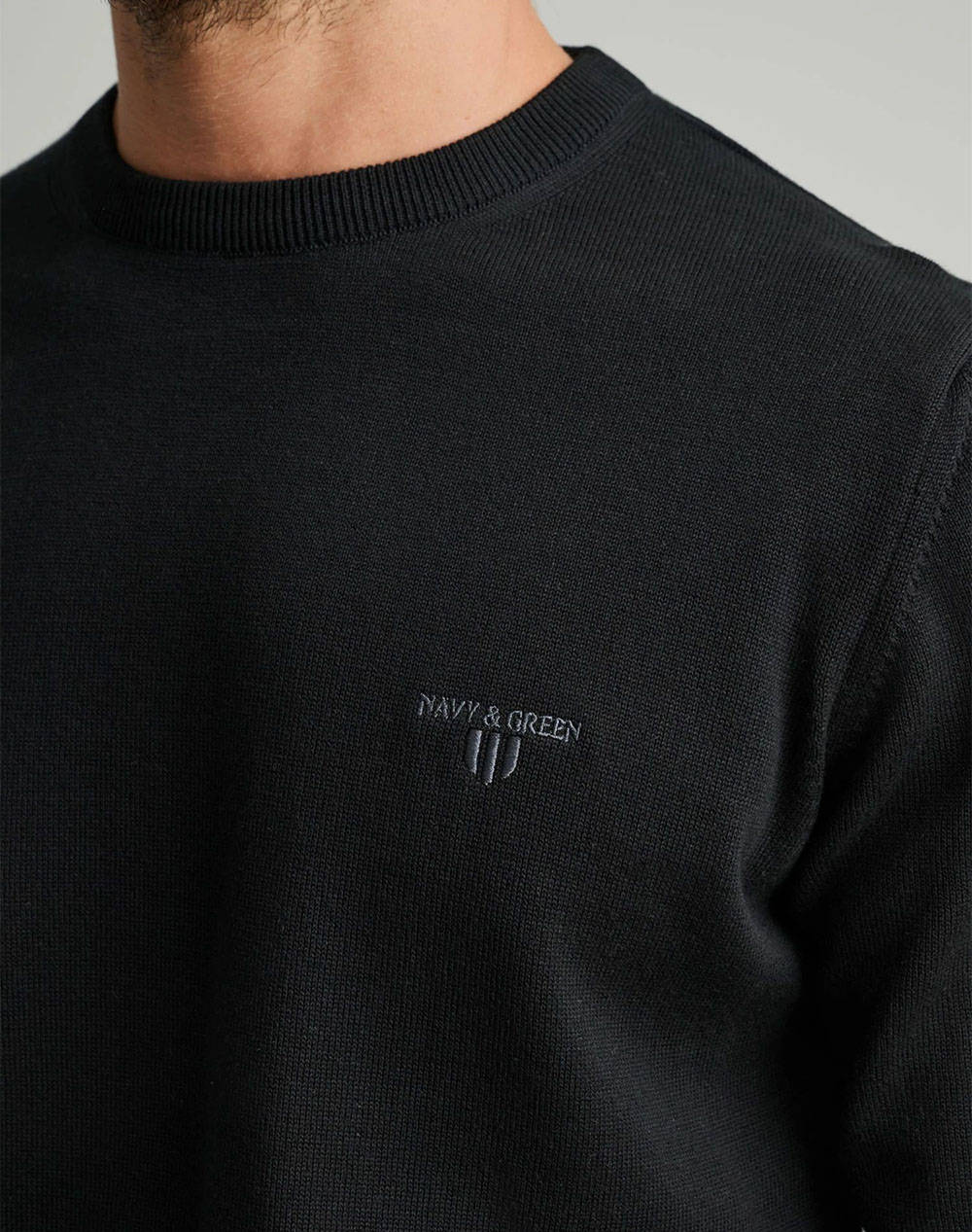 NAVY&GREEN ΠΛΕΚΤΟ 24YM.741/P.5-BLACK Black φωτογραφία
