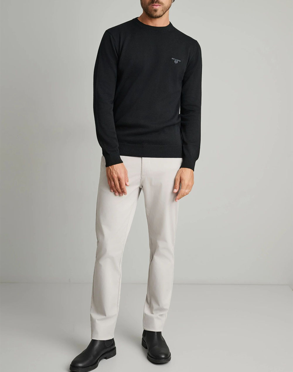 NAVY&GREEN ΠΛΕΚΤΟ 24YM.741/P.5-BLACK Black φωτογραφία