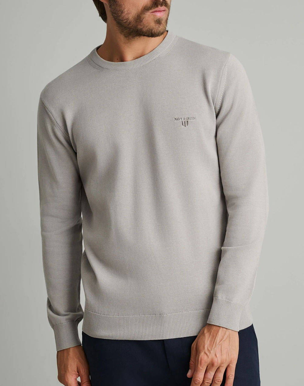 NAVY&GREEN ΠΛΕΚΤΟ 24YM.741/P.5-GREY STONE LightGray