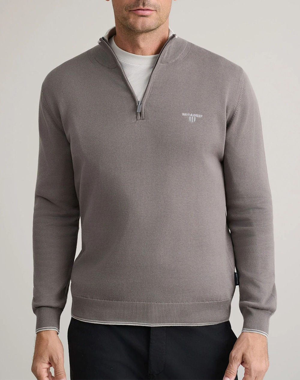 NAVY&GREEN ΠΛΕΚΤΟ 24YM.923/LZ.4-WARM GREY Gray