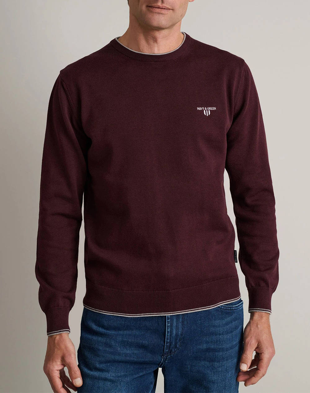 NAVY&GREEN ΠΛΕΚΤΟ 24YM.926/P.4-DARK BORDEAUX Bordeux