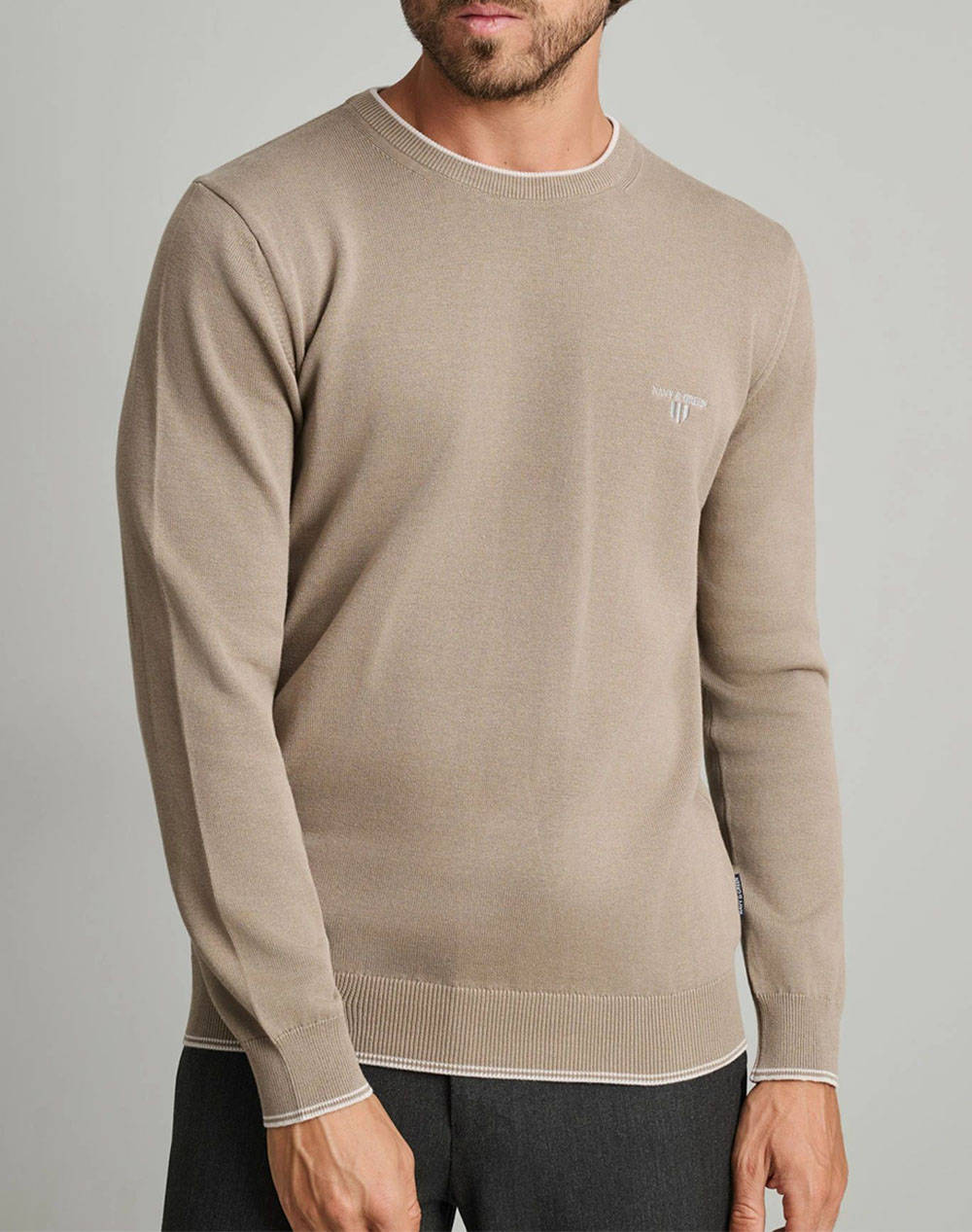 NAVY&GREEN ΠΛΕΚΤΟ 24YM.926/P.4-Simply Taupe SandyBrown