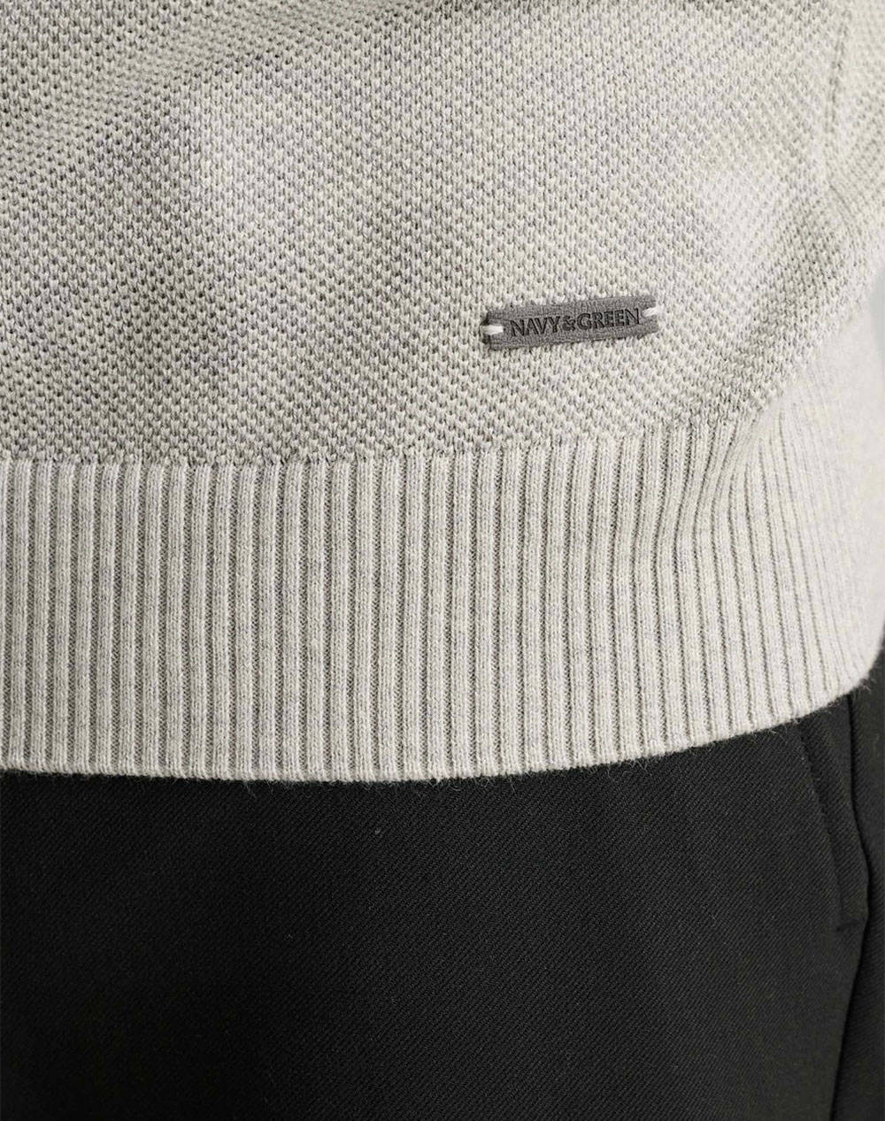 NAVY&GREEN ΠΛΕΚΤΟ 24YM.1017/LZ-LT GREY LightGray φωτογραφία