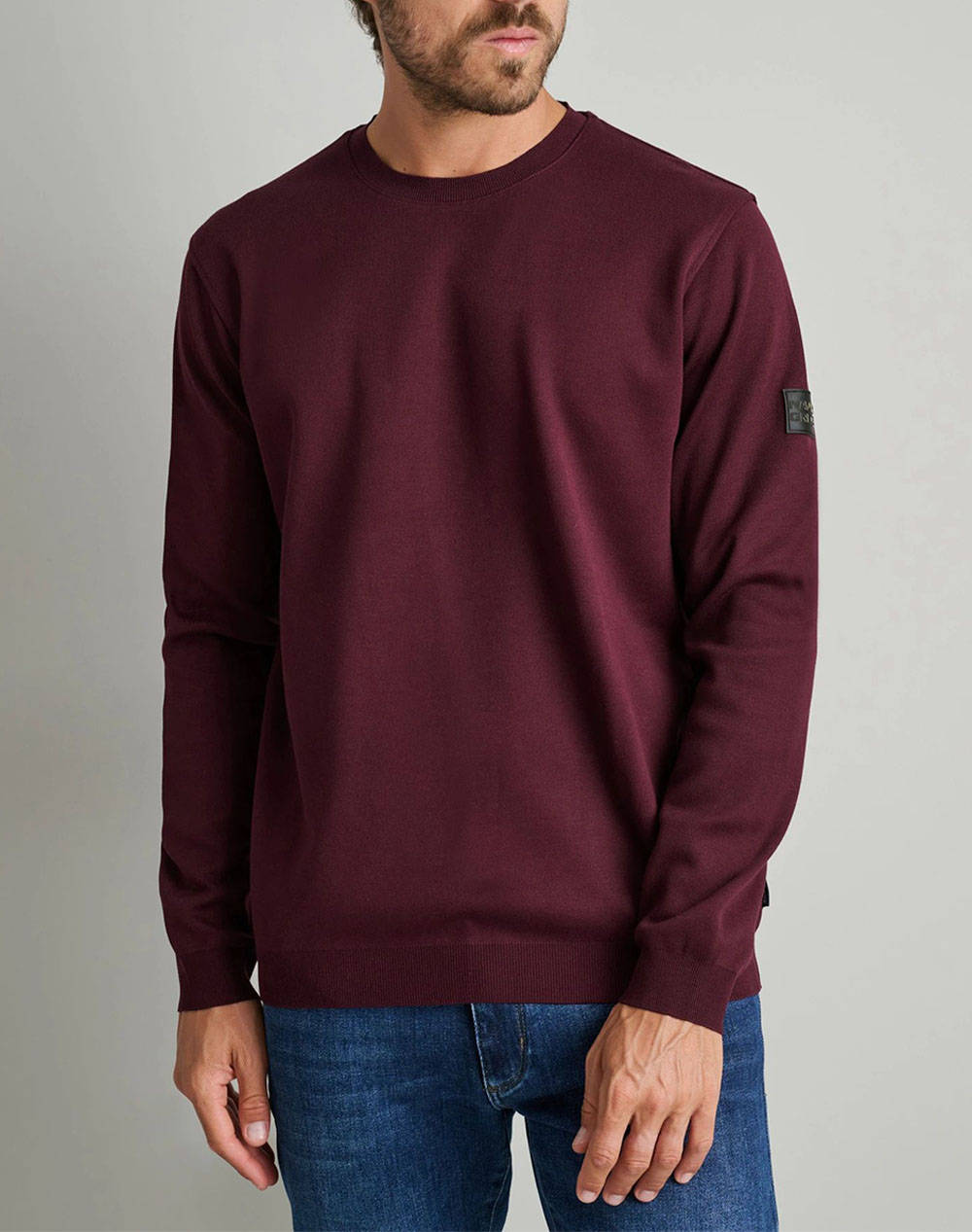 NAVY&GREEN ΠΛΕΚΤΟ ΒΑΜΒΑΚΕΡΟ ΛΑΙΜΟΚΟΨΗ 24EY.019/R.1-DARK BORDEAUX Bordeux