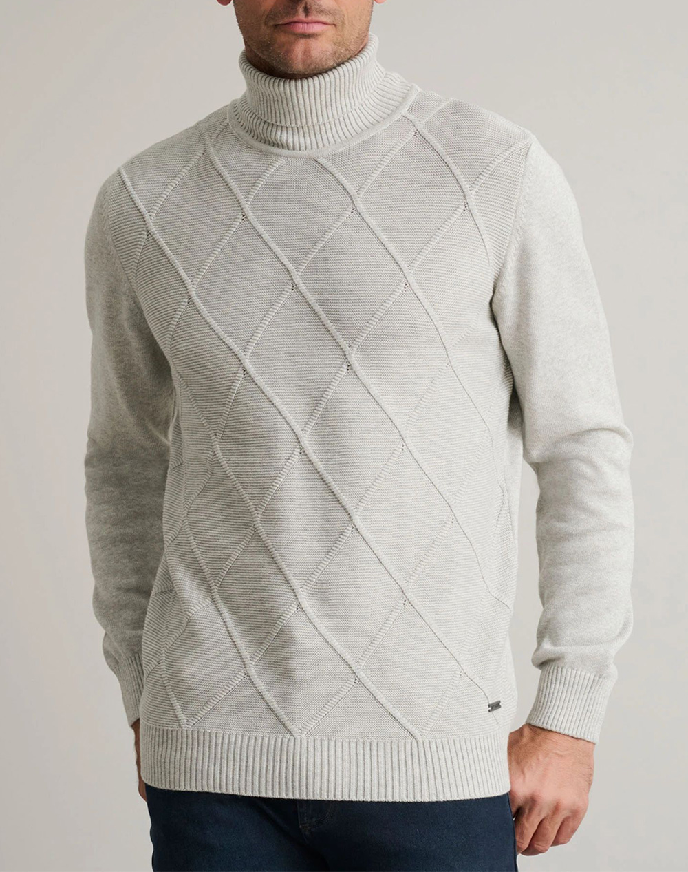 NAVY&GREEN ΠΛΕΚΤΟ-10GG COTTON 24YM.1022/FS-LT GREY LightGray