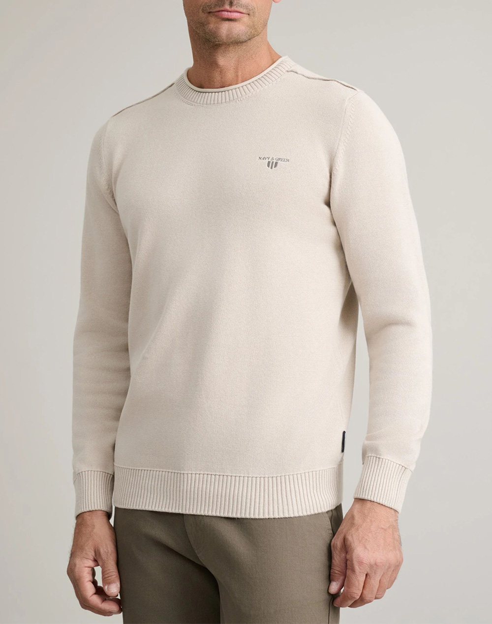 NAVY&GREEN ΠΛΕΚΤΟ-10GG COTTON 24YM.1020/R-PEARLED IVORY OffWhite