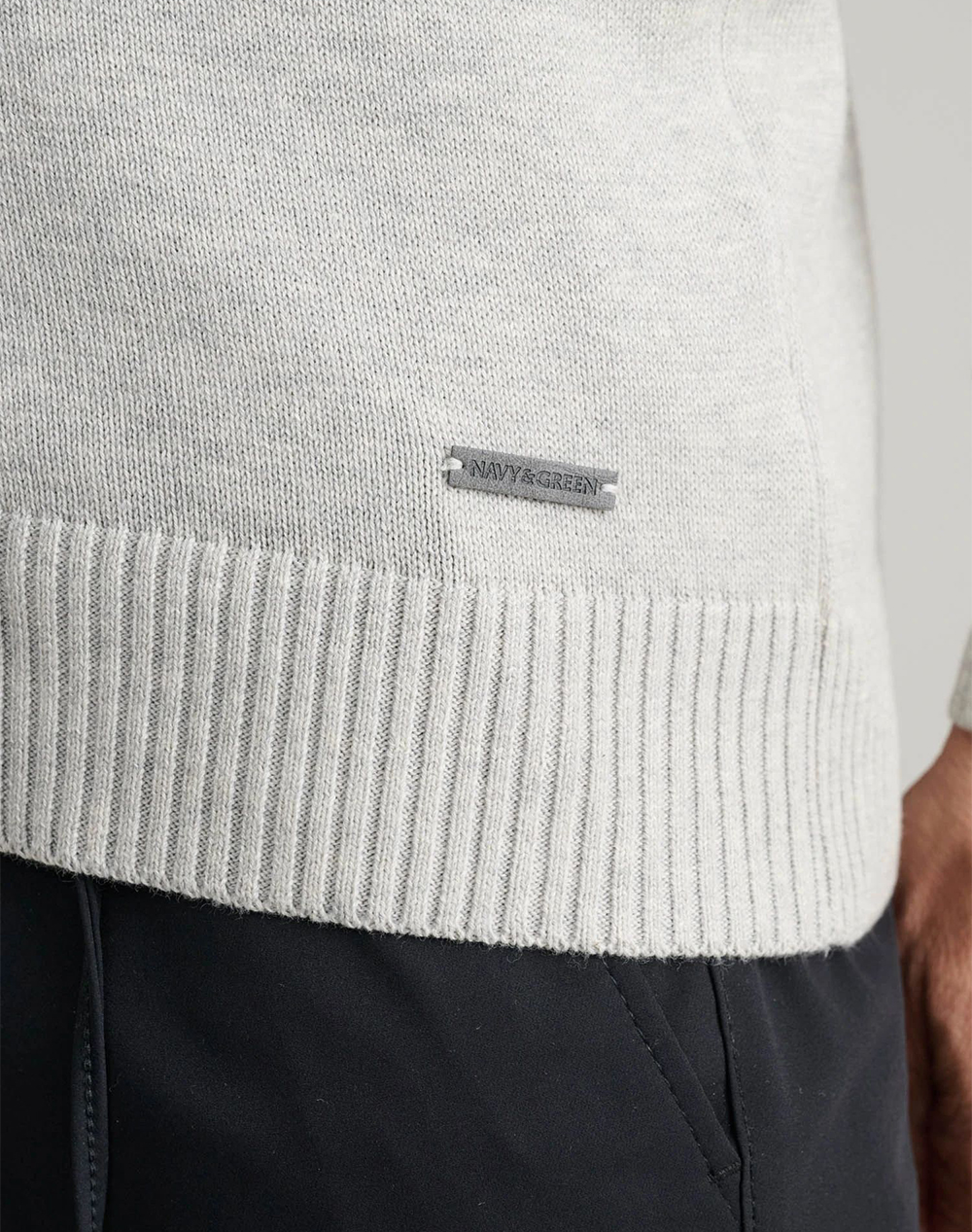 NAVY&GREEN ΠΛΕΚΤΟ-10GG COTTON 24YM.1020/2LZ-LT GREY LightGray φωτογραφία