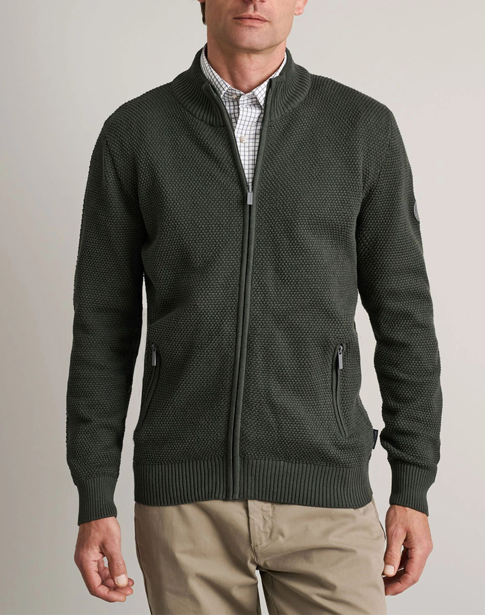 NAVY&GREEN ΠΛΕΚΤΗ ΒΑΜΒΑΚΕΡΗ ΖΑΚΕΤΑ ΜΕ ΦΕΡΜΟΥΑΡ 24YM.996/GZ.2-DEEPEST GREEN DarkGreen