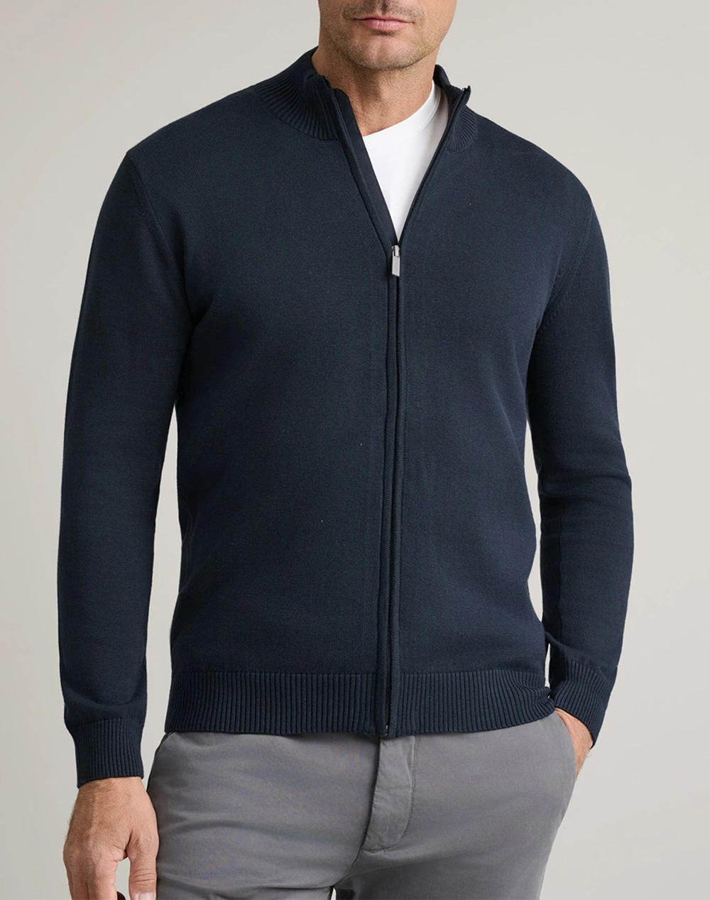 NAVY&GREEN ΖΑΚΕΤΑ ΠΛΕΚΤΗ-12GG COTTON 24YM.998/GZ.1-BLUE Blue