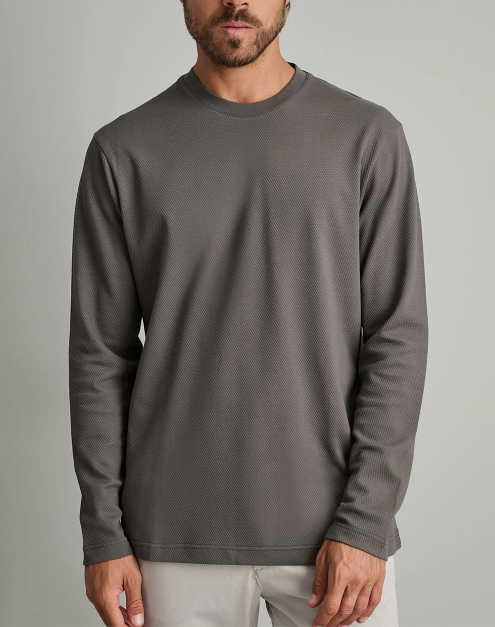 NAVY&GREEN T-SHIRT 24EY.032/R-WARM GREY DarkGray