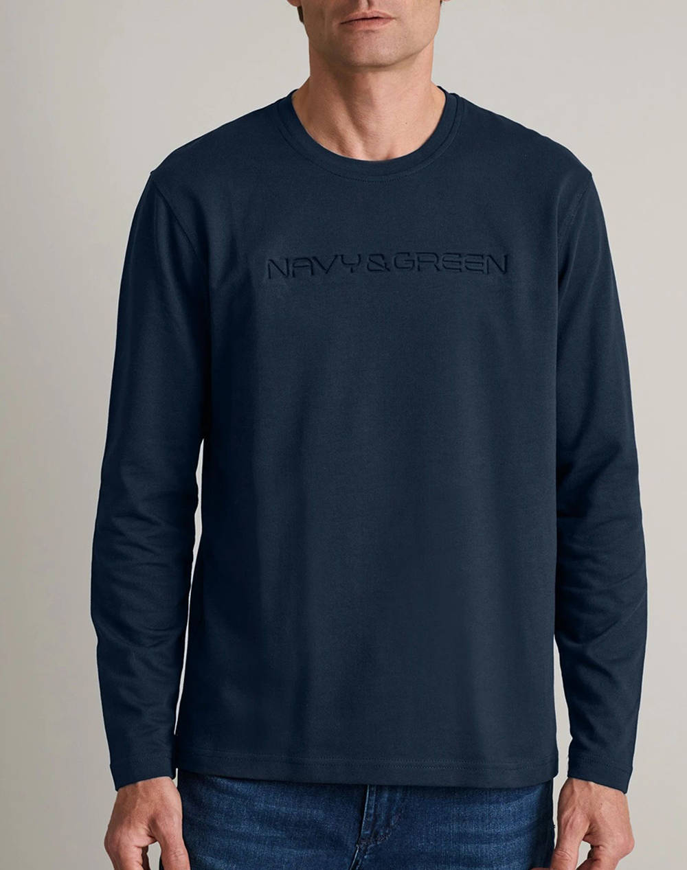 NAVY&GREEN NAVY&GREEN ΜΠΛΟΥΖΑ ΛΑΙΜΟΚΟΨΗ M/M 24TU.344/R-MARINE BLUE DarkBlue