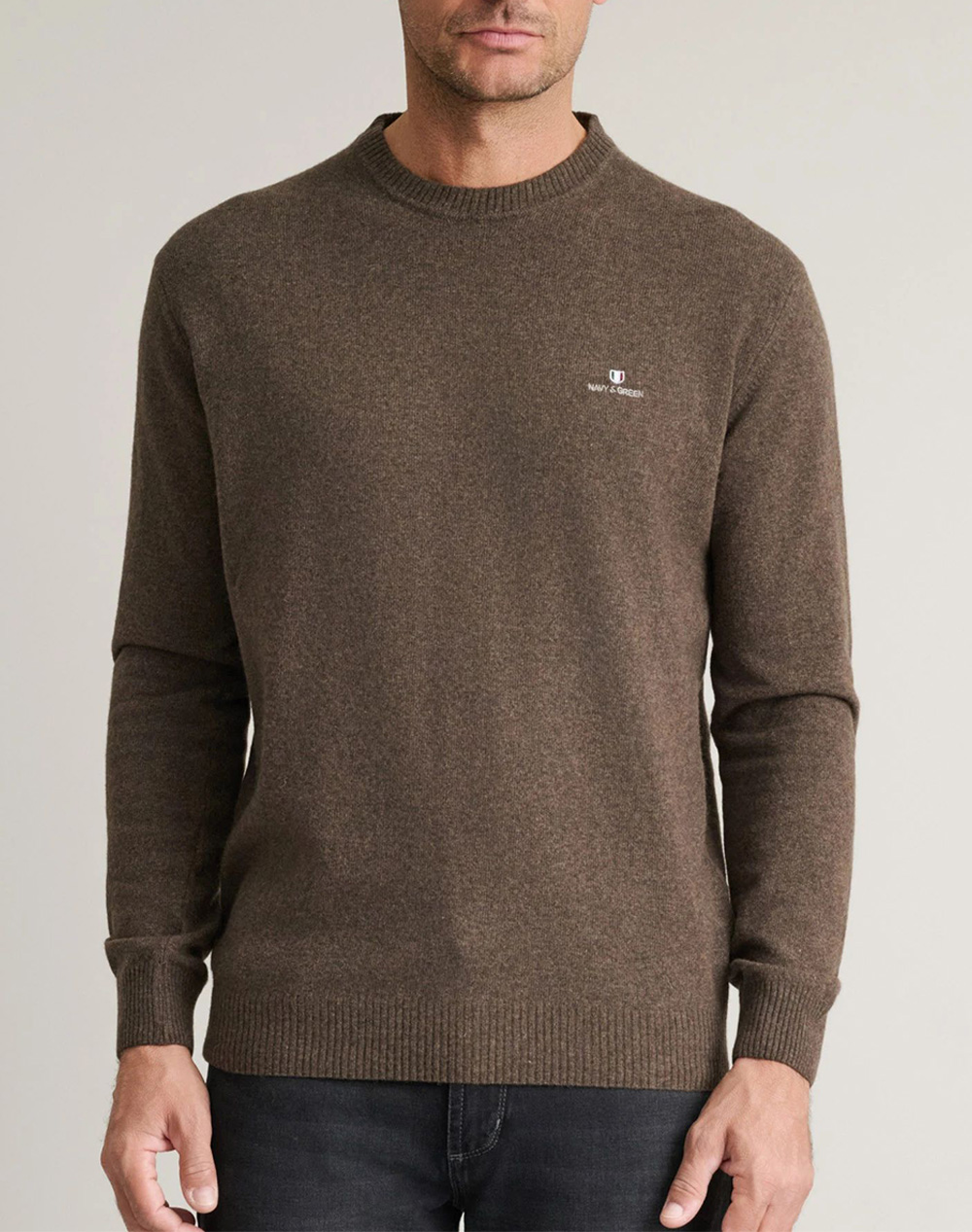 NAVY&GREEN ΠΛΕΚΤΟ ΛΑΙΜΟΚΟΨΗ 24AR.950/P.8-MOCHA Brown