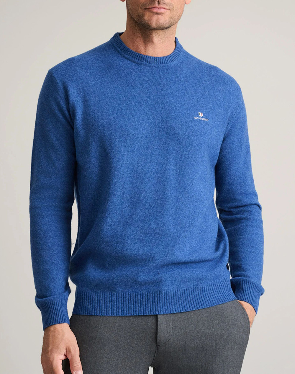 NAVY&GREEN ΠΛΕΚΤΟ ΛΑΙΜΟΚΟΨΗ 24AR.950/P.8-COBALT BLUE JeanBlue