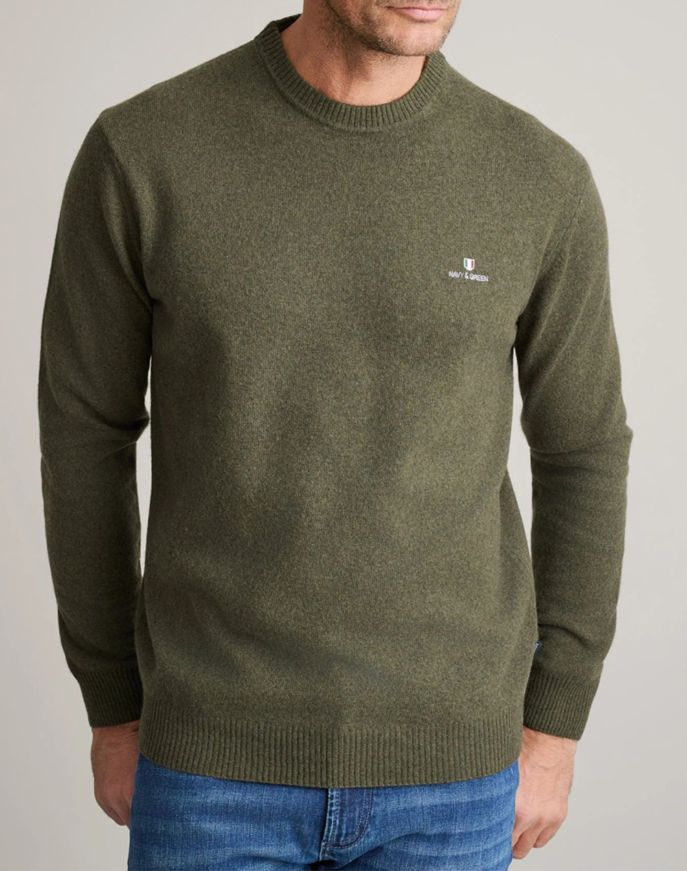 NAVY&GREEN ΠΛΕΚΤΟ ΛΑΙΜΟΚΟΨΗ 24AR.950/P.8-GREEN SEAWEED Khaki