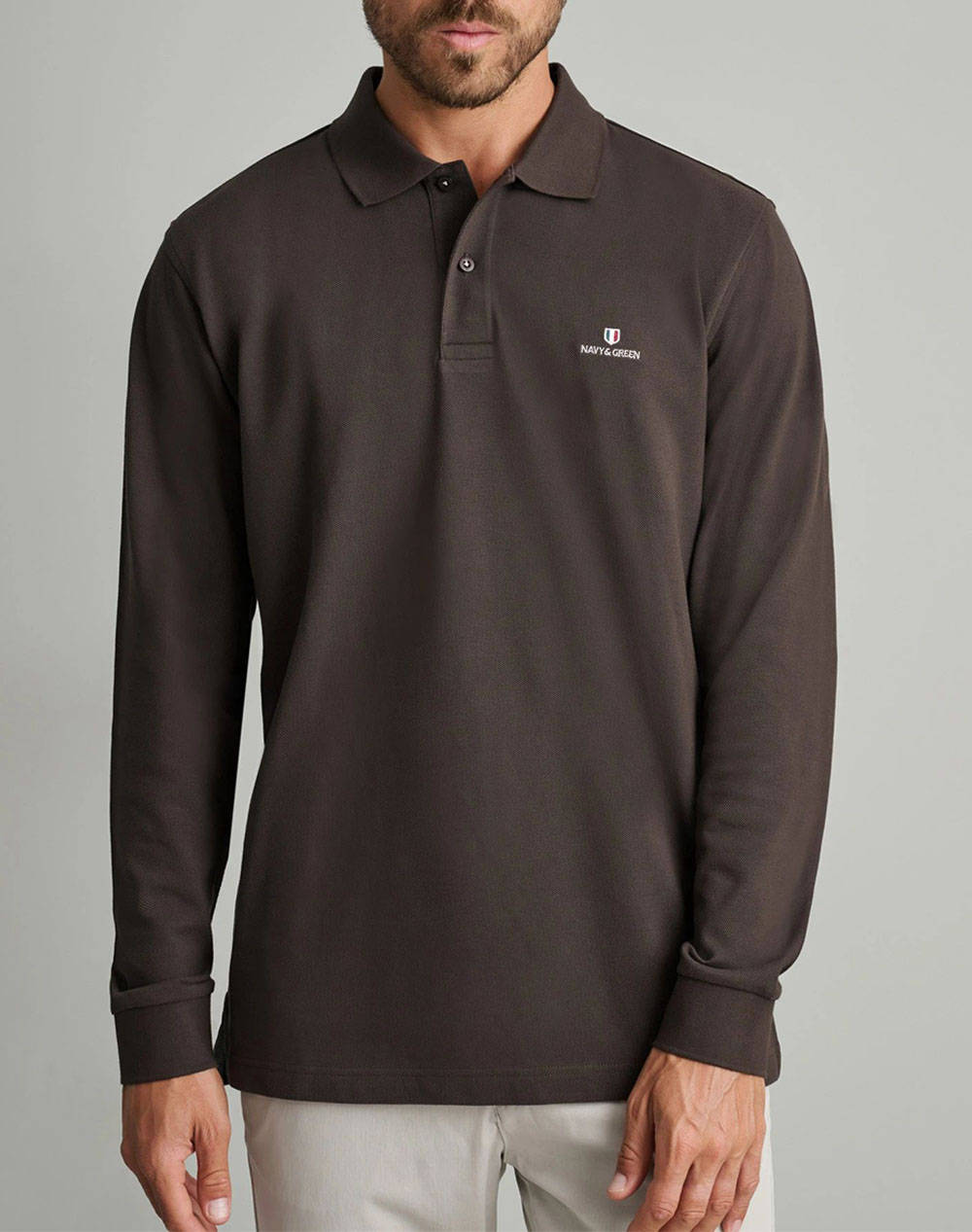 NAVY&GREEN POLO ΜΠΛΟΥΖΑΚΙ \ 24GE.500.8-Bitter Chocolate Chocolate