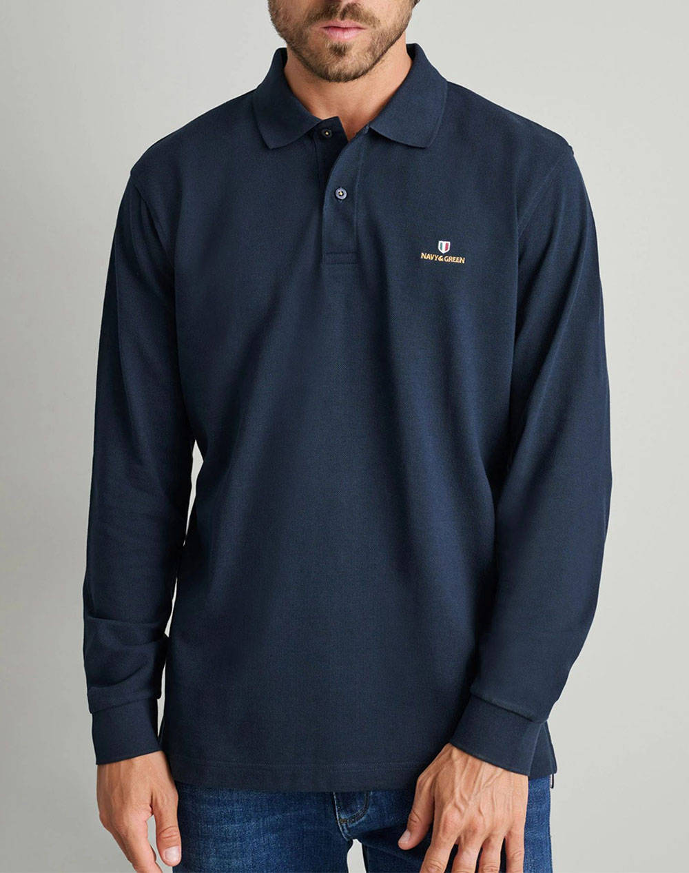 NAVY&GREEN POLO ΜΠΛΟΥΖΑΚΙ \ 24GE.500.8-MARINE BLUE DarkBlue